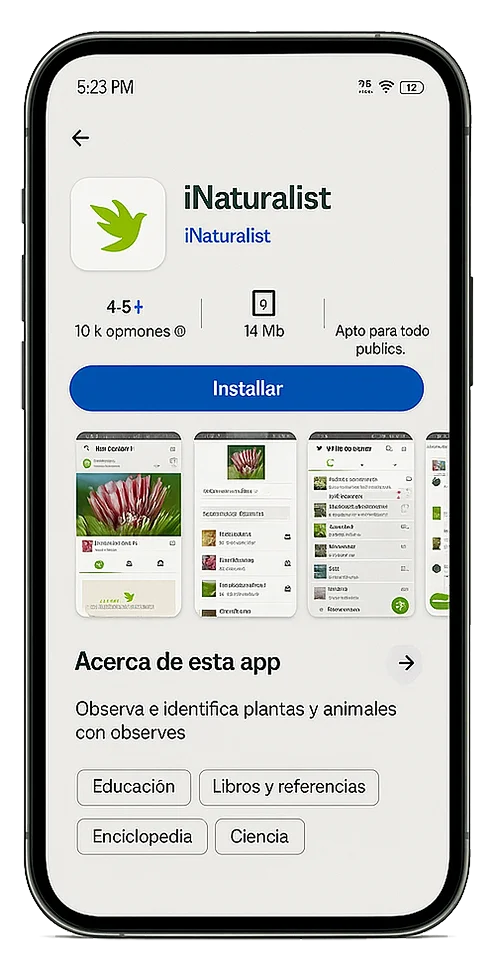 app naturalist parque soleden