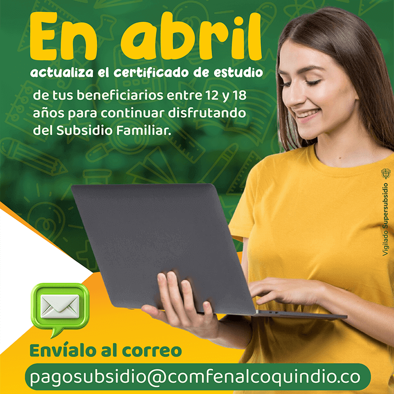 actualizacion certificado de estudio comfenalco