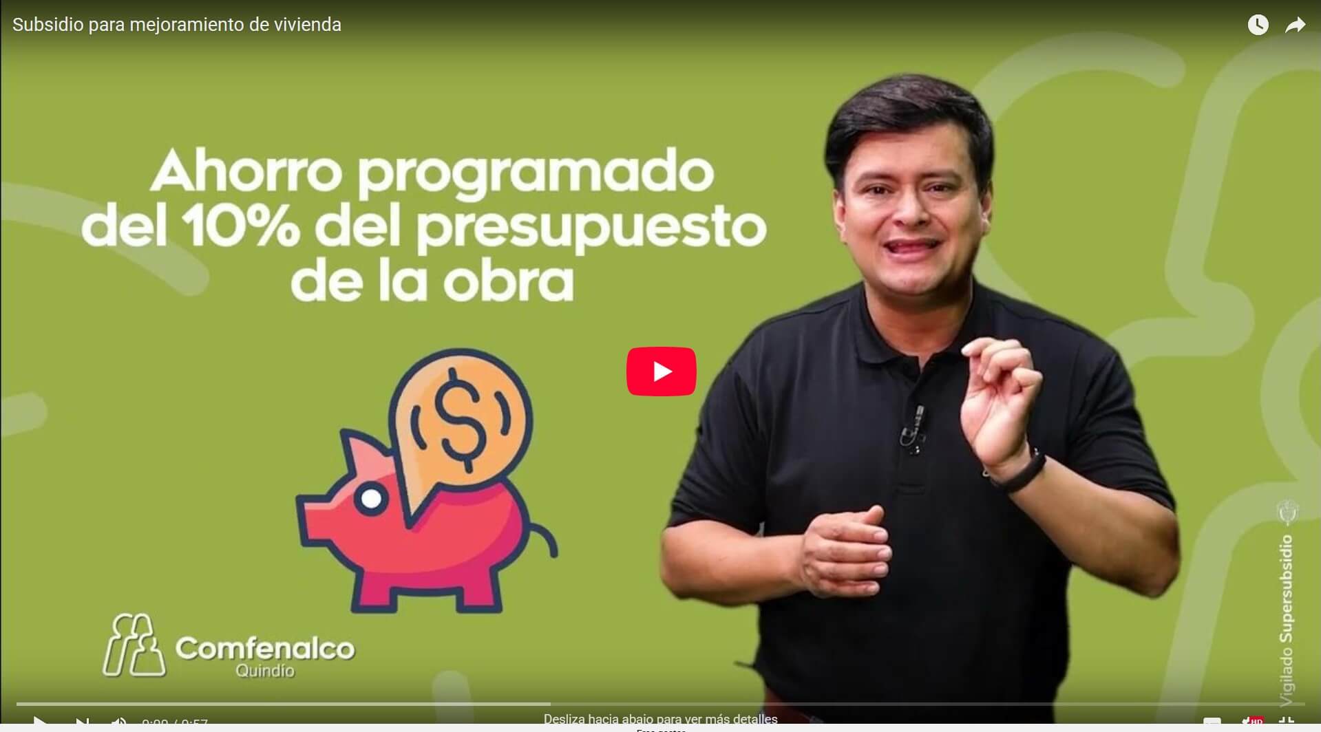 Subsidio para mejoramiento de vivienda